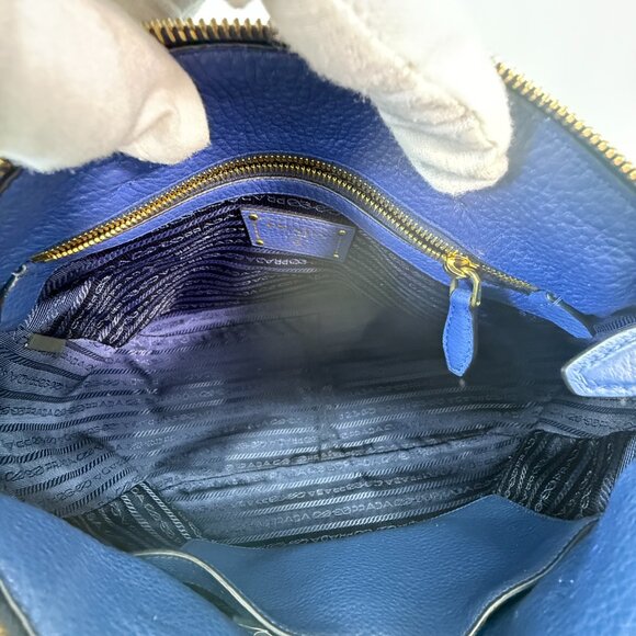 Prada Vitello Phenix Bluette 1BB023 - Picture 11 of 12